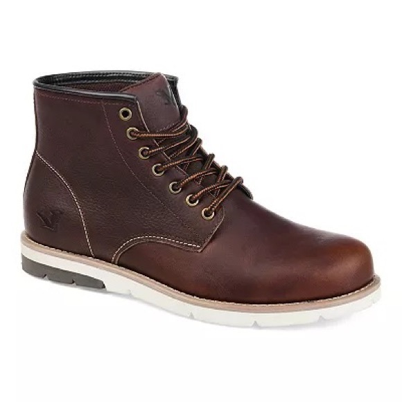 TERRITORY AXEL HEAVY DUTY BROWN LEATHER ANKLE BOOTS NWT SZ 10.5